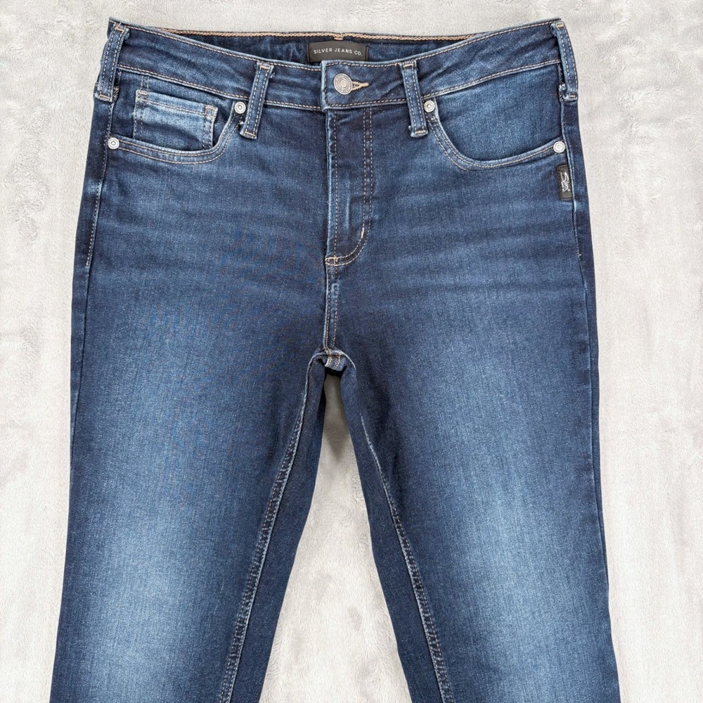 Silver Jeans Co Jeans Womens M/L27 (28x26.5) Blue Infinite Fit Mid Rise Skinny‎